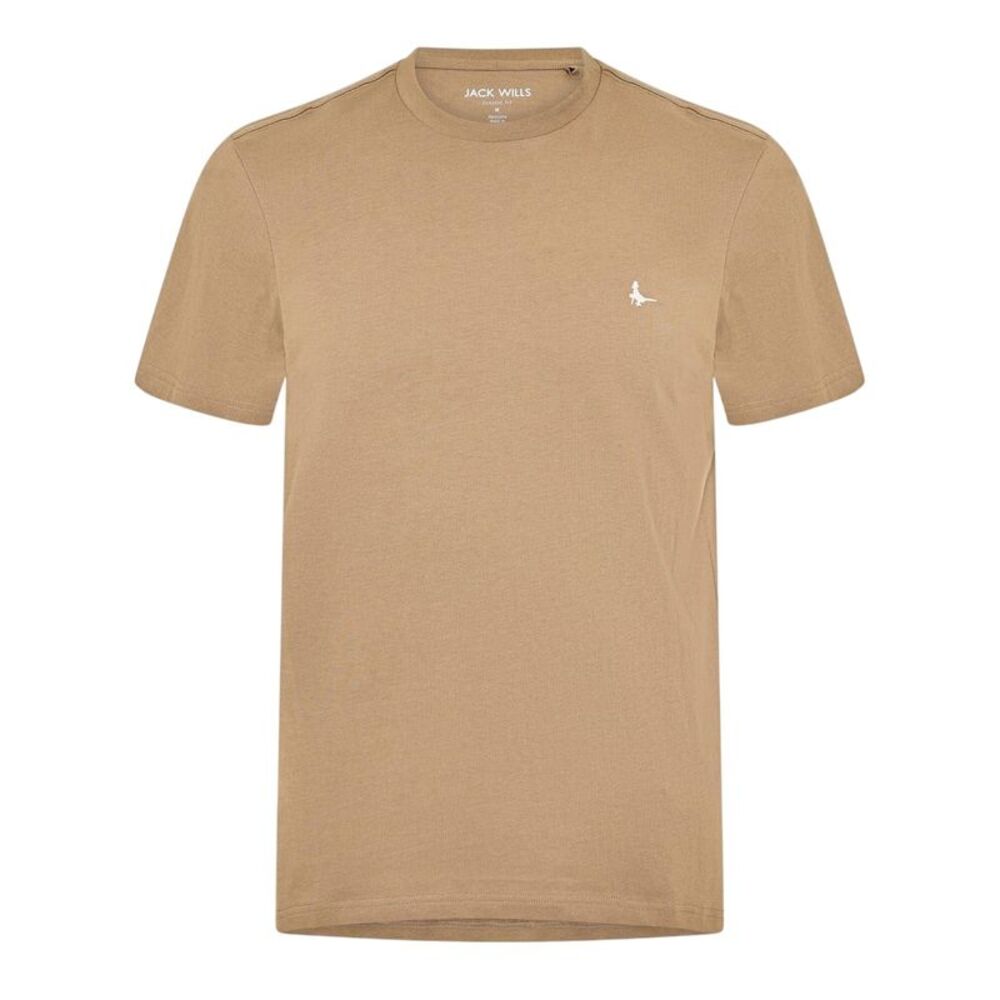 Jack Wills Mens Sandleford Logo T-Shirt / Fawn